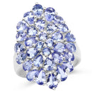 4.62 Carat Genuine Tanzanite .925 Sterling Silver Ring-1