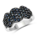 2.35 Carat Genuine Blue Sapphire .925 Sterling Silver Ring-1