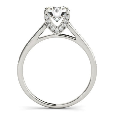 14k White Gold Diamond Engagement Ring With Cathedral Design (1 1/3 cttw) - 0