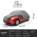 Car Cover for Volkswagen Beetle, Small Sports Car Amor 161"L x 70"W x 55"H Poly 200 Grey-4