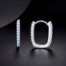 925 Sterling Silver Opal Earrings with Platinum Plating for Women-2