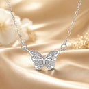 925 Sterling Silver Necklace with Pavé Setting CZ, Length 390+60mm, Pendant Size 8x15mm, for Women-1