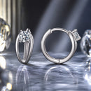 925 Sterling Silver 0.40 Carat Moissanite Earrings for Women-2