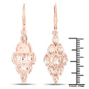 18K Rose Gold Plated 2.70 Carat Genuine Morganite .925 Sterling Silver Earrings-3