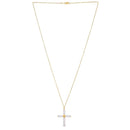 14k Yellow Gold Pearl Cross Pendant-2