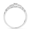 14K White Gold Plated 0.26 Carat Genuine White Diamond .925 Sterling Silver Ring-2