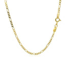 14k Yellow Gold Solid Figaro Chain 1.9mm-3
