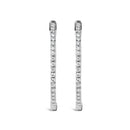 14K White Gold 1 1/2 Cttw Lab Grown Diamond Inside Out Hoop Earrings (G-H Color, VS2-SI1 Clarity)-3