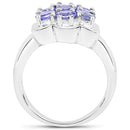 1.19 Carat Genuine Tanzanite .925 Sterling Silver Ring-2