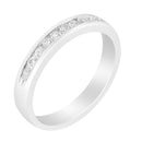 18K White Gold 1/4 Cttw Channel Set Brilliant Round-Cut Diamond Classic 11 Stone Wedding Band Ring (E-F Color, I1-I2 Clarity) - Size 5-4