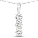 0.51 Carat Genuine Lab Grown Diamond 14K White Gold Pendant-1