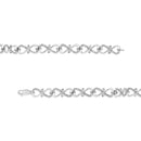 .925 Sterling Silver 1/3 Cttw Round-Cut Diamond Double Heart Infinity Link 7.25" Bracelet (H-I Color, I3 Clarity)-4
