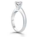 14k White Gold Solitaire Cathedral Engagement Ring-3