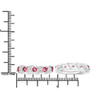 1.28 Carat Genuine Pink Tourmaline and White Topaz .925 Sterling Silver Earrings-3
