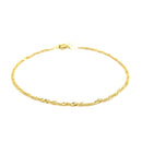 10k Yellow Gold Singapore Anklet 1.5mm-2
