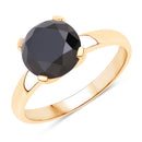 3.00 Carat Genuine Black Diamond 14K Yellow Gold Ring-1
