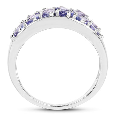 2.04 Carat Genuine Tanzanite .925 Sterling Silver Ring - 0