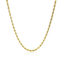 2.5mm 10k Yellow Gold Solid Diamond Cut Rope Chain-2