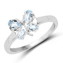 0.68 Carat Genuine Blue Topaz .925 Sterling Silver Ring-1