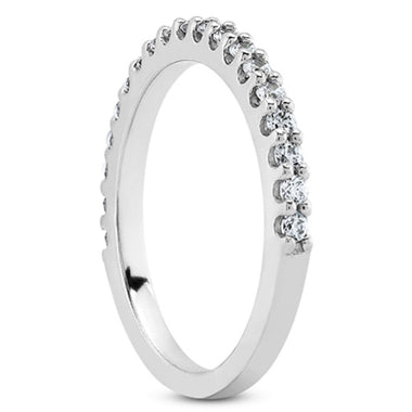 14k White Gold Shared Prong Diamond Wedding Ring Band with U Settings - 0