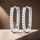 925 Sterling Silver Opal Earrings with Platinum Plating for Women-1