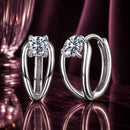 925 Sterling Silver 0.40 Carat Moissanite Earrings for Women-1