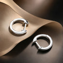 925 Sterling Silver Plated Black Gold Earrings for Women-2