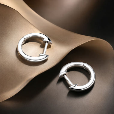 925 Sterling Silver Plated Black Gold Earrings for Women - 0