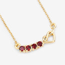 0.32 Carat Genuine Garnet .925 Sterling Silver Necklace-4