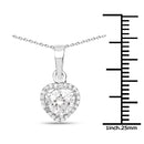 1.52 Carat Genuine White Cubic Zirconia .925 Sterling Silver Pendant-3