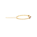 18K Yellow Gold Purple Amethyst and 1/3 Cttw Diamond Halo Station Bracelet-2