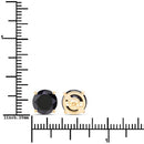 4.77 Carat Genuine Black Diamond 14K Yellow Gold Earrings-3