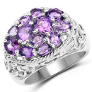 2.64 Carat Genuine Amethyst .925 Sterling Silver Ring-1