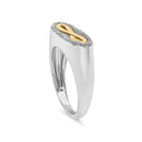 14K Yellow Gold Plated Sterling Silver Diamond Accent Infinity Ring-4