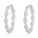 10K White Gold Diamond Hoop Earrings (1 1/2 cttw, H-I Color, I1-I2 Clarity)-3