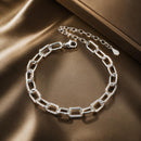 925 Sterling Silver White Gold Plated 15+6cm Adjustable Bracelet for Women-2