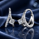 925 Sterling Silver Moissanite 0.3ct Earrings Size 1.2*0.6cm for Women-1