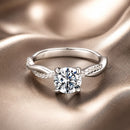 925 Sterling Silver Moissanite 0.65 Carat Ring Size 6 for Women-2