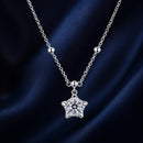 925 Sterling Silver 5mm Moissanite Necklace for Women-1