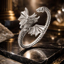 925 Sterling Silver Oxidized Dragon Ring-1