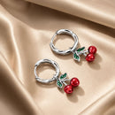 S925 Sterling Silver Oxidized CZ Enamel Earrings for Women-2