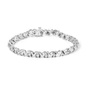 10K White Gold 1 1/2 Cttw Diamond Alternating Diamond and X-Link 7.5" Tennis Bracelet (H-I Color, I2-I3 Clarity)-1