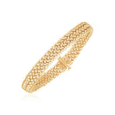 14k Yellow Gold High Polish Thick Braided Bracelet (8.8mm)-1