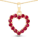 0.43 Carat Genuine Ruby 10K Yellow Gold  Pendant-1
