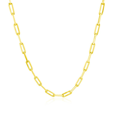 18K Yellow Gold Paperclip Chain (2.50 mm) - 0