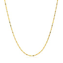 14k Yellow Gold Diamond-Cut Bead Chain 1.0mm-2