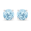 2.10 Carat Genuine Blue Topaz .925 Sterling Silver Earrings-1