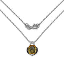 2.91 Carat Genuine Citrine, Champagne Diamond & White Diamond .925 Sterling Silver Pendant-2