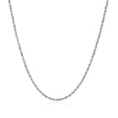 10k White Gold Solid Diamond Cut Rope Chain 1.4mm-2