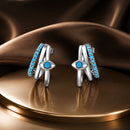 925 Sterling Silver High Quality Turquoise Earrings-2
